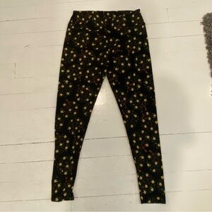 Lularoe floral black and yellow pants